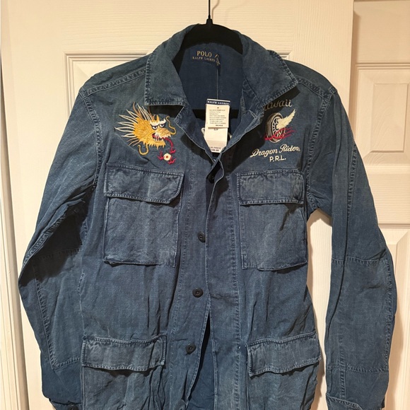 Polo Ralph Lauren denim work jacket with embroidery - size small - Picture 2 of 4